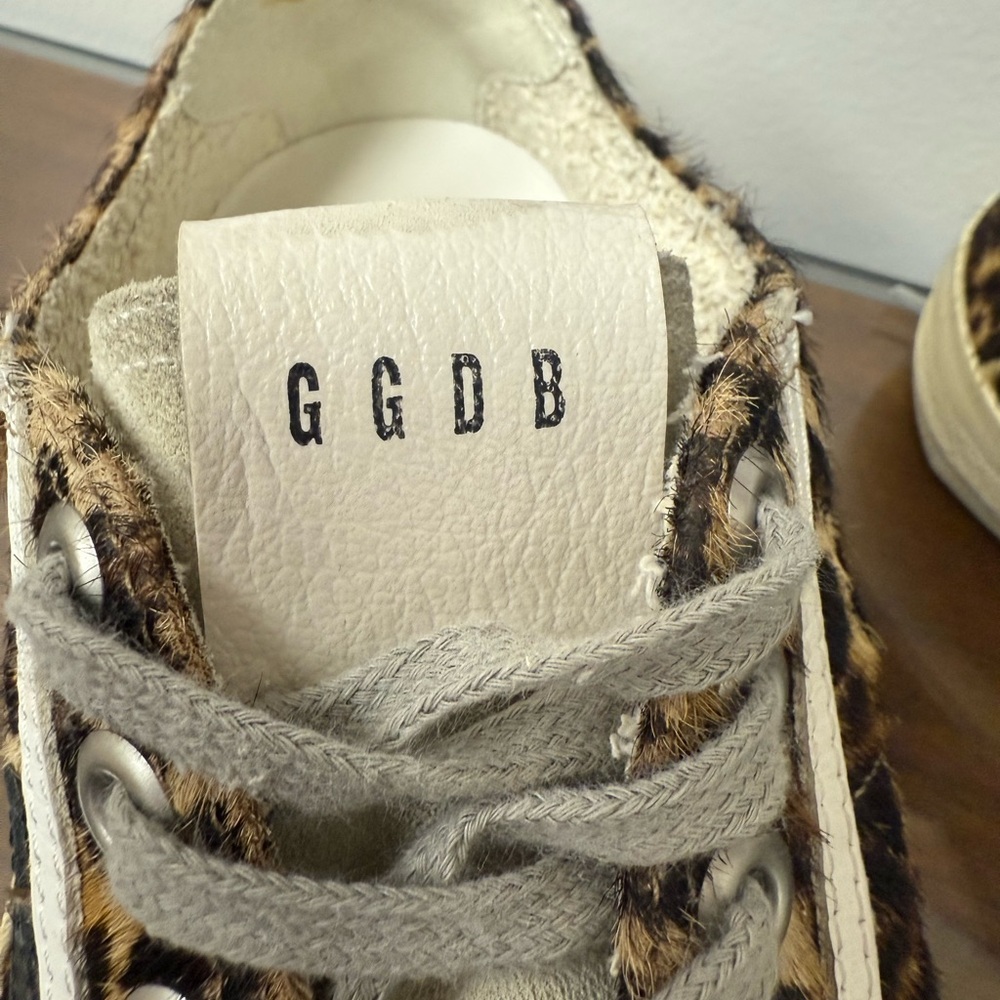 Golden Goose Leopard Print Low-Top Sneakers with Black Star - Picture 7 of 11